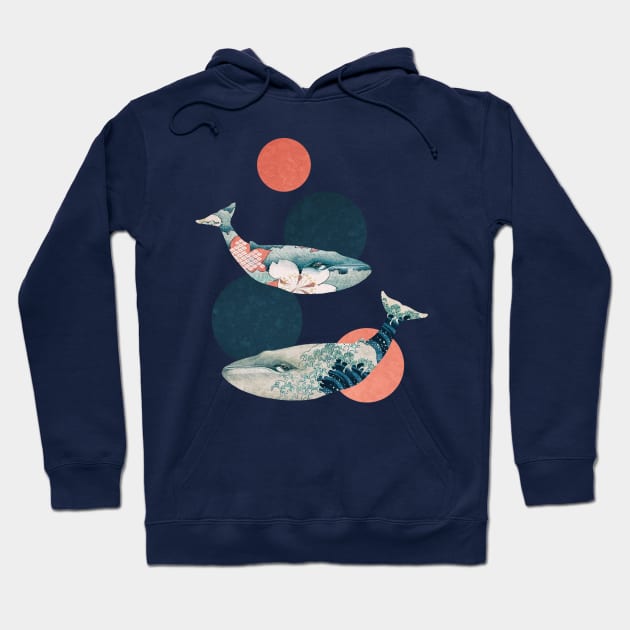 Whale Polka Hoodie by paulabelleflores